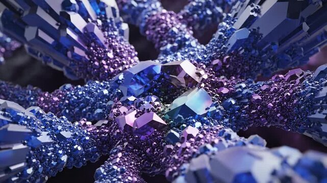 Intricate Crystal Growth Pattern Macro View