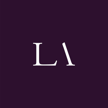 Creative simple logo design initial LA
