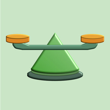 3d illustration design vector 2d old scale simple green