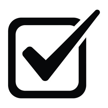 Checkmark symbol in square box