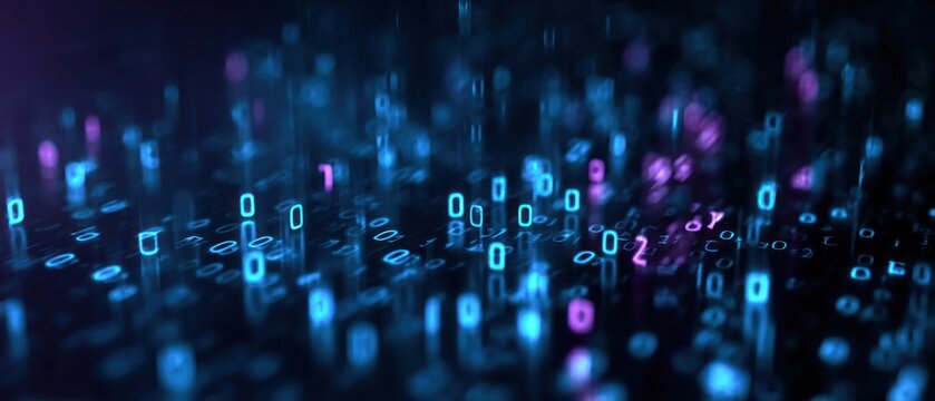 Abstract data binary code concept
