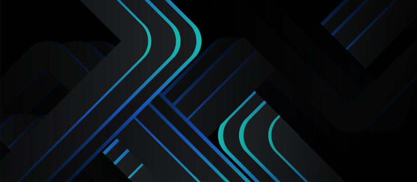 Dark background features glowing blue lines