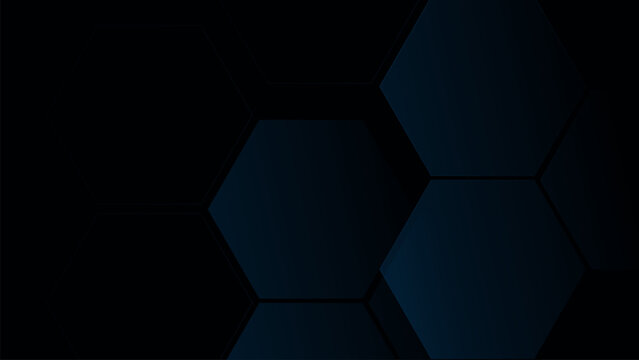 Dark hexagons form a modern geometric pattern
