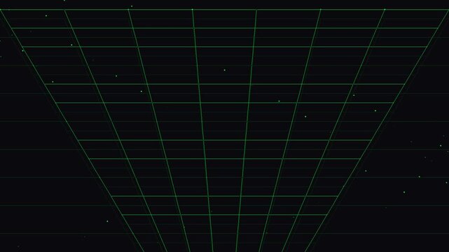 Futuristic Green Blue Tech Grid HUD Background Animation