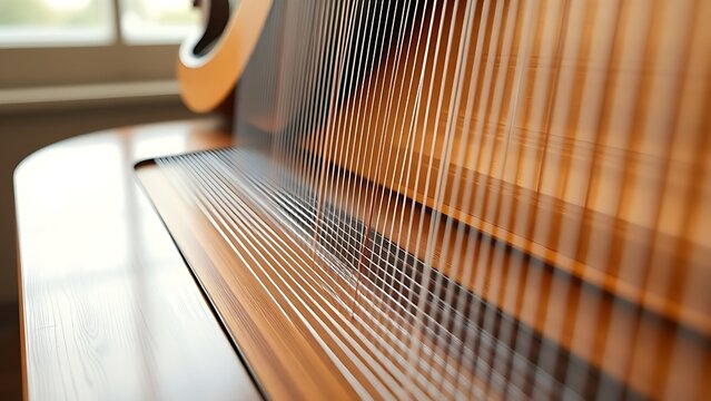 harpsichord. Baroque harpsichord with open lid revealing its strings and plectra. event programs, museum guides, designed for cultural heritage projects and event programs, preserves heritage.