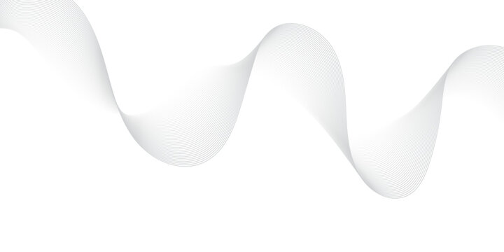Minimal gradient wave line music futuristic gray and white web business background. geometric flowing web smoke sound music digital blend curve line texture backgound.