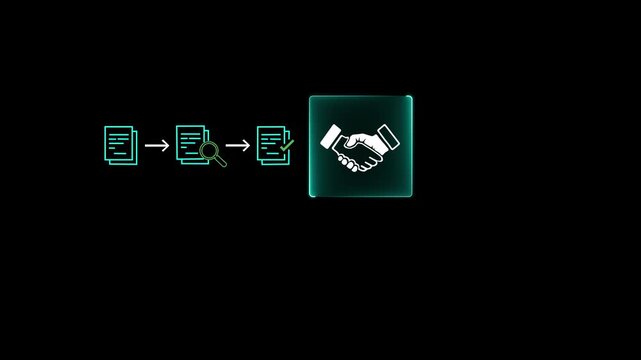 Procurement process management,Digital and paper document approval,contract verification, supplier negotiation,and business purchasing operations using laptop and paper in office environment.4K video.