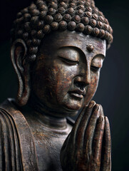 A beautiful photorealistic inspiring Buddha style image that reflects this teaching: The most precious gift we can offer anyone is our attention