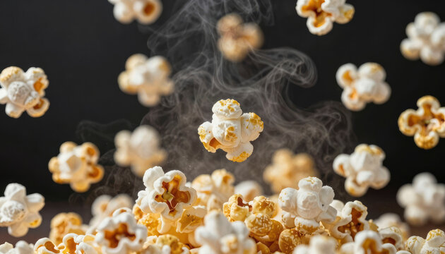 Popcorn Explosion Captured in High-Speed Motion Photography