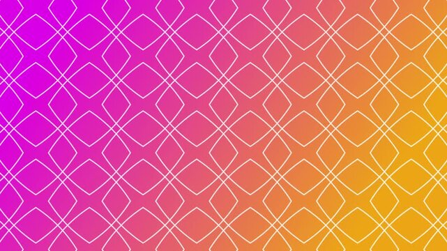 Geometric pattern with a seamless tessellated design, featuring a smooth pink to orange color transition