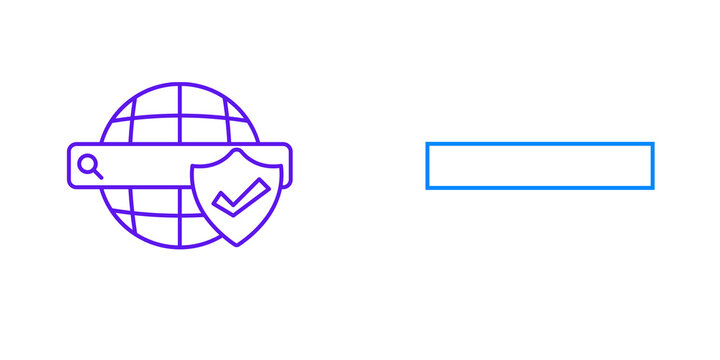Secure Search and Data Protection Icon isolated on transparent background
