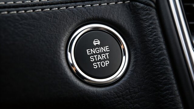 Car engine start stop button