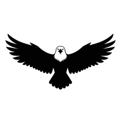Fototapeta premium Majestic Eagle Silhouette with Wings Spread Wide.