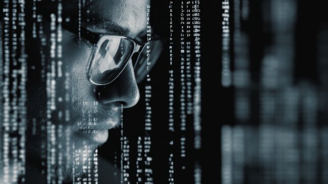 Programmer Analyzing Code Lines in Digital Environment with Data Exposure Effect