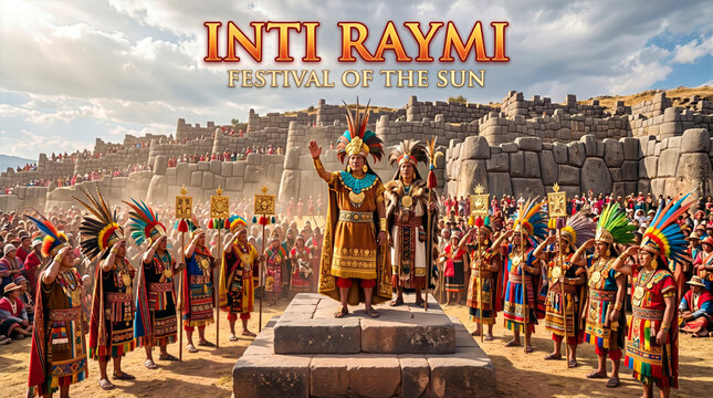 Inca Emperor Meets Leaders of Four Regions on Ceremonial Stone Usnu Inti Raymi Festival