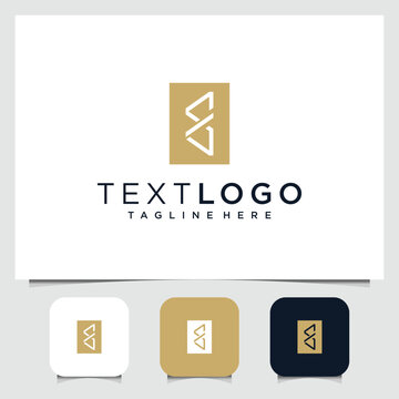 Minimal geometric E monogram logo featuring abstract letterforms in a modern linear style, suitable for luxury branding, corporate identity, and creative Logo template with gold and white color scheme