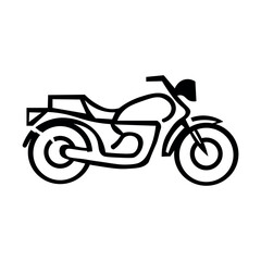 Obraz premium motorcycle vector icon illustration black