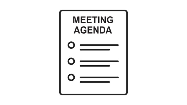 Structured Briefing Itinerary Outline Graphic for Corporate Planning. Professional Document Vector Illustration showing Action Items and Goal Lists for Efficient Team Organization.