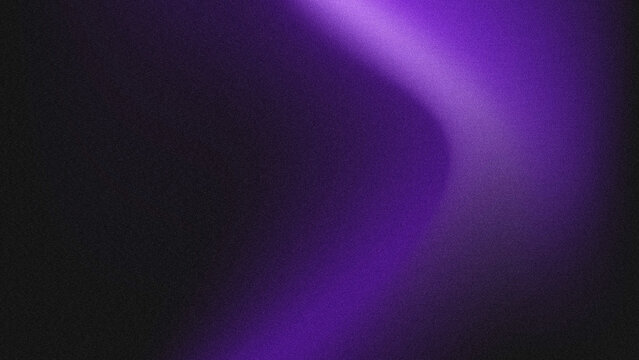 Abstract purple gradient background with grainy noise texture&mdash;dark black to vibrant purple soft curved light effect, moody aesthetic.