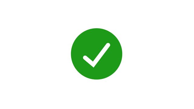 Animated Circle Checkmark Icon on White Background | Success Motion Graphic