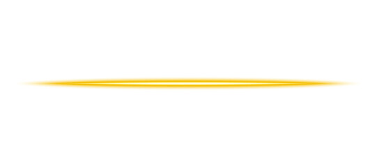 Yellow luminous neon line, abstract glowing light line, energy ray, speed beam, retro led neon lamp tube, glowing laser beam streak effect on transparent background © dlyastokiv