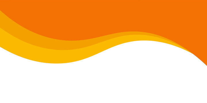 Abstract Orange Wave Background Banner With Yellow Curves For Modern Design And Marketing