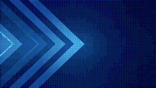 abstract blue arrow background with pixelated grid pattern high quality professional