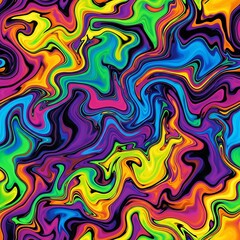 Obraz premium Psychedelic Abstract Swirls of Color