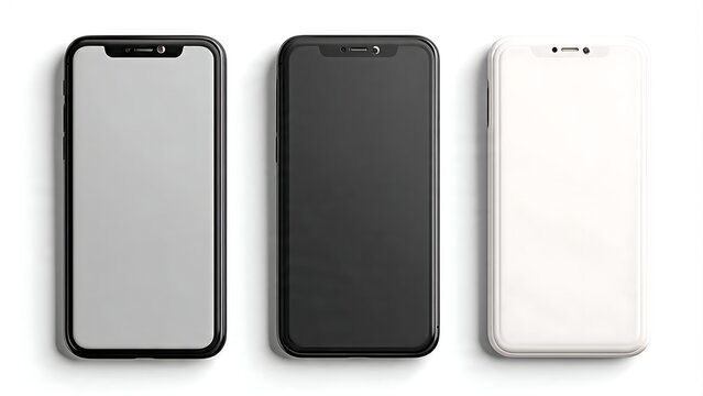 Smartphones with different colored backs.
