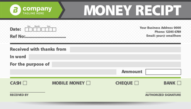 money receipt book design template. sell receipt. Checkbook cheque template.
