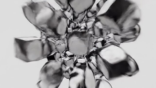 Illusionary Geometric Shapes Cluster with Optical Effects