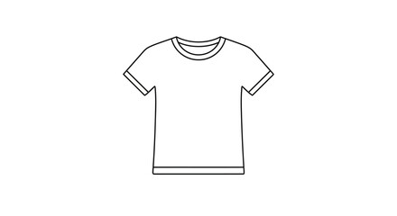 Naklejka premium Blank T-Shirt Outline Icon Vector Graphic Design