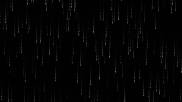 Binary code digital rain falling motion background video