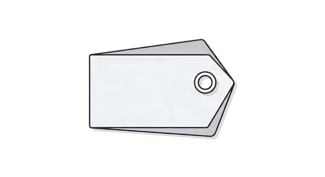 A blank white label with a hole
