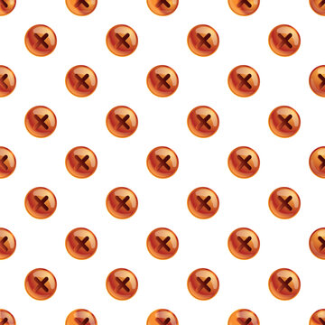 Brown glossy screw heads creating a repeating seamless ornament