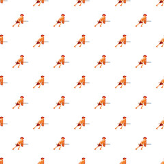 Obraz premium Roman legionary soldiers with shield and spear forming a repetitive battle pattern