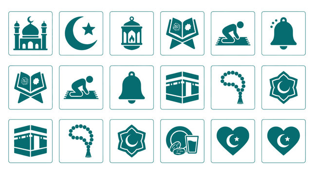 Islamic religious symbols and icons.