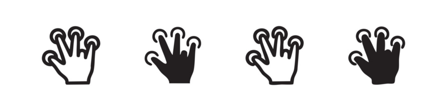 Hand Gesture Multitouch Icons for Digital Screen Interaction