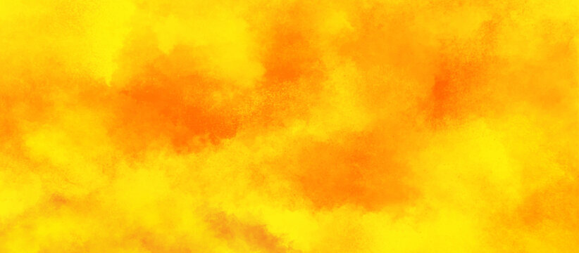 Abstract Yellow Orange colorful misty background. paint color exploding canvas. hand painted texture.	