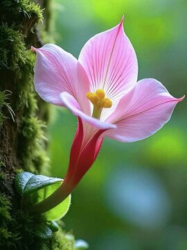 Bunga lily di tebing