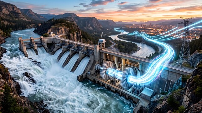 Bendungan Besar yang Menghasilkan Energi Listrik Bersih di Pegunungan