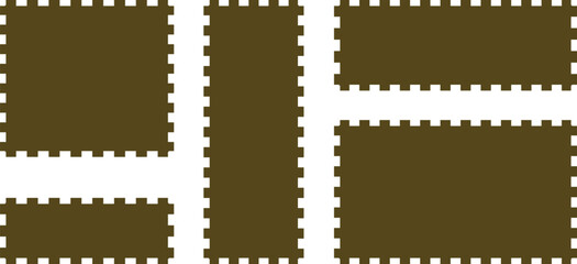 Obraz premium Brown pixelated rectangles with white spaces geometric pattern