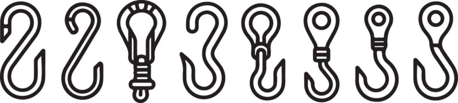 Black and white number 27 icon set on clean background Vector