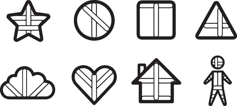 Vector icons set of different chairs and furniture styles Vector
