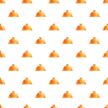 Golden reception bells creating a repeating seamless pattern on a white background