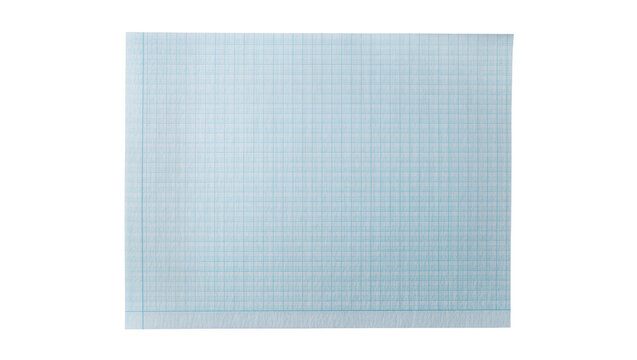 Light blue graph paper with fine grid lines, isolated on transparent background