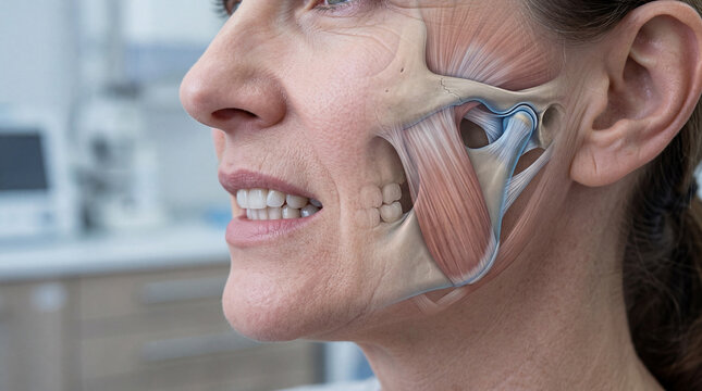 Unveiling the intricate human jaw joint structure and facial muscles for profound medical insights