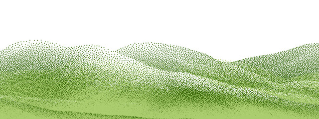 Abstract green field farmland background pattern illustration. © gala