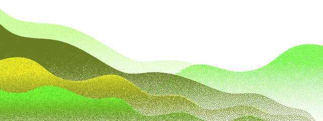 Abstract green field farmland background pattern illustration. © gala