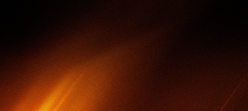 Warm orange abstract background with a soft glow emanating from bottom left, grainy texture, subtle light effect, atmospheric and subtle, minimalist design element.